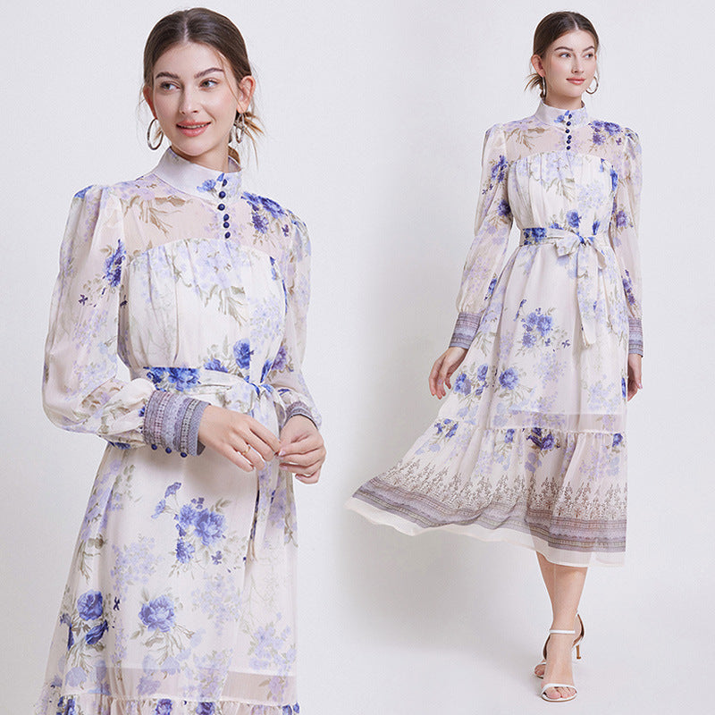 Sarah | Elegante bloemenjurk van chiffon