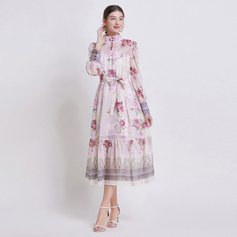Sarah | Elegante bloemenjurk van chiffon