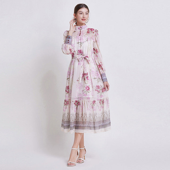Sarah | Elegante bloemenjurk van chiffon