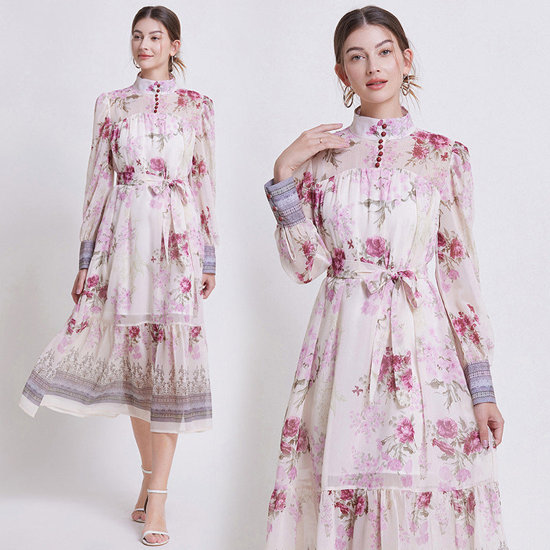 Sarah | Elegante bloemenjurk van chiffon