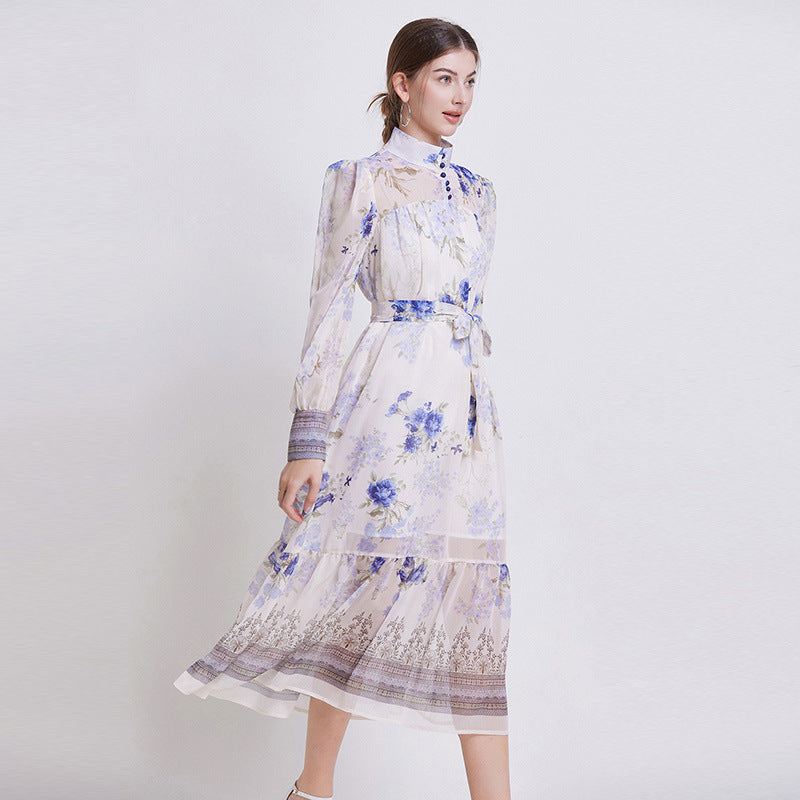 Sarah | Elegante bloemenjurk van chiffon