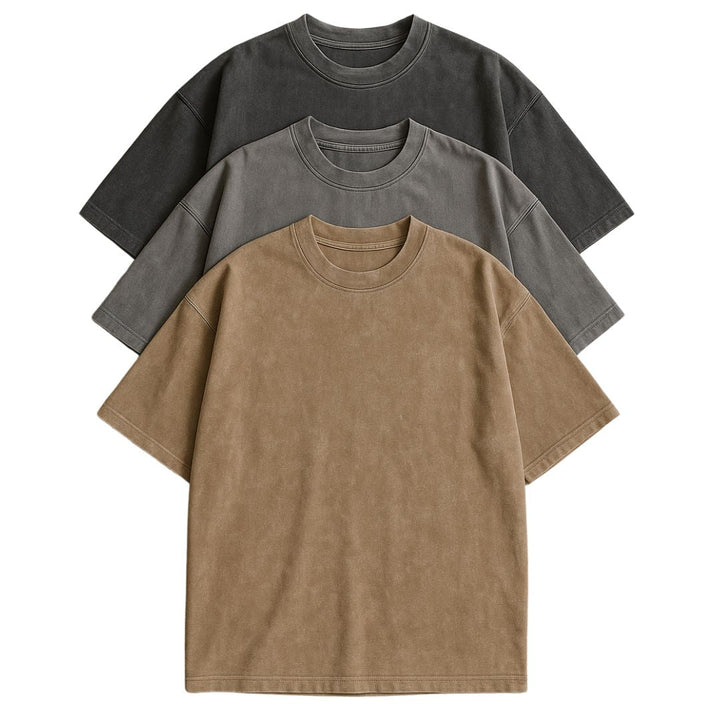 ModeHuis® | Essential Cotton Oversized Tee Set – 3-Pack