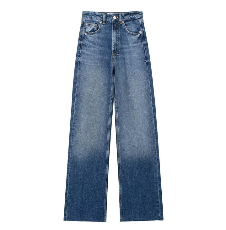 ModeHuis® | Blauwe Damesbroek Wide Leg