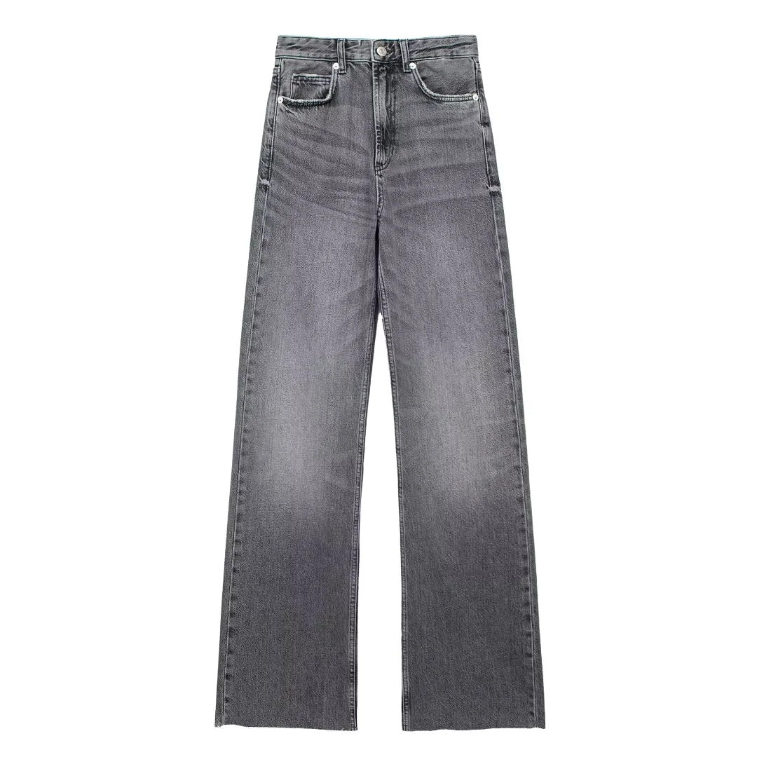 ModeHuis® | Grijze Damesbroek Wide Leg
