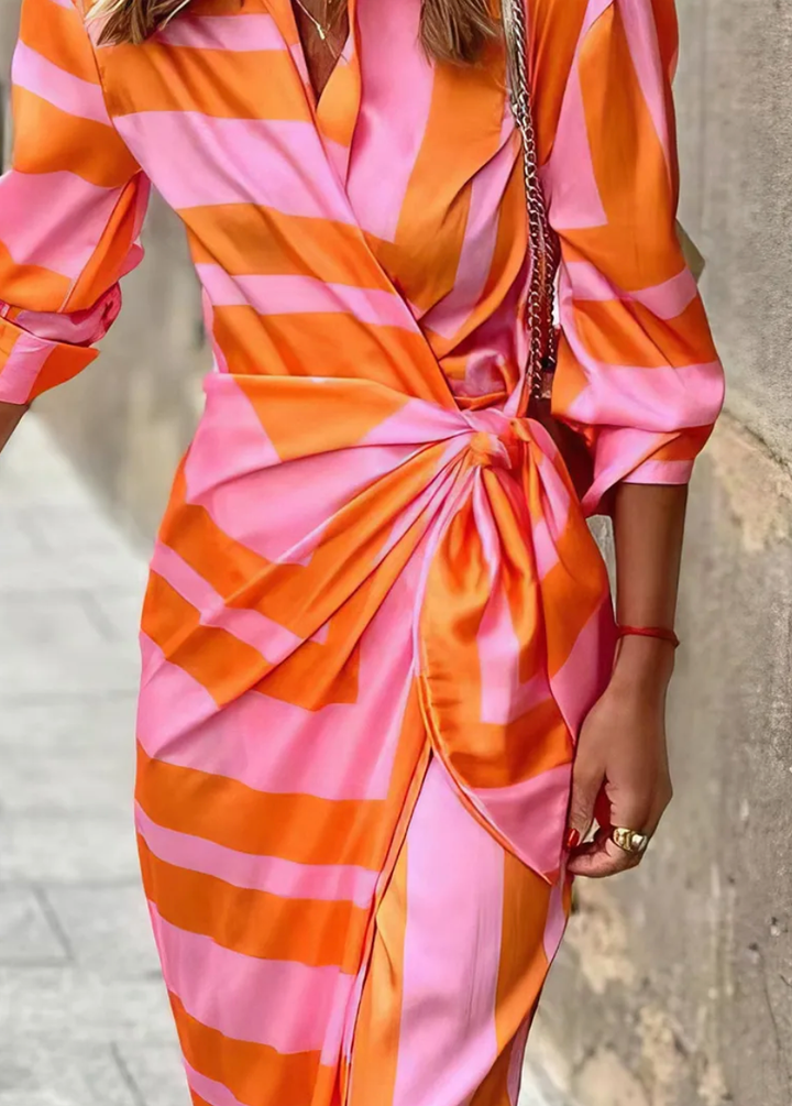 ModeHuis® | Jurk met Wikkelprint