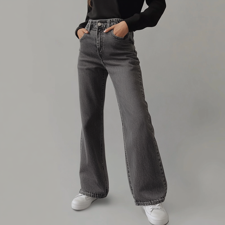 ModeHuis® | Grijze Damesbroek Wide Leg