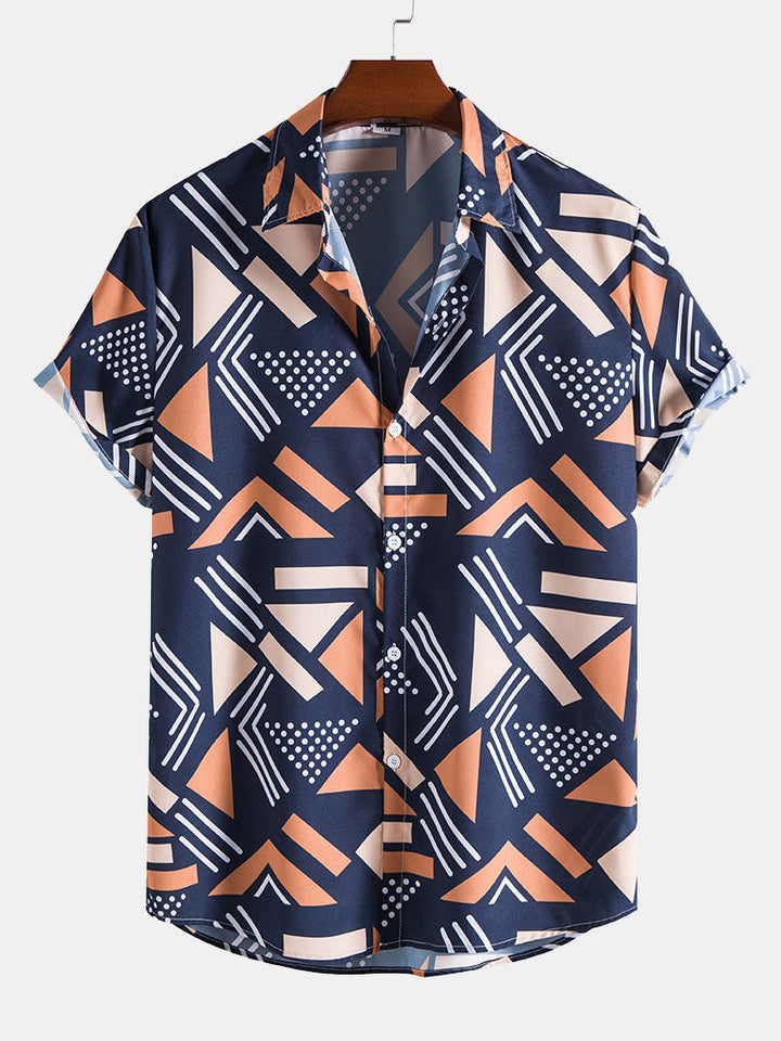Shirt met geometrisch print & zwemshort