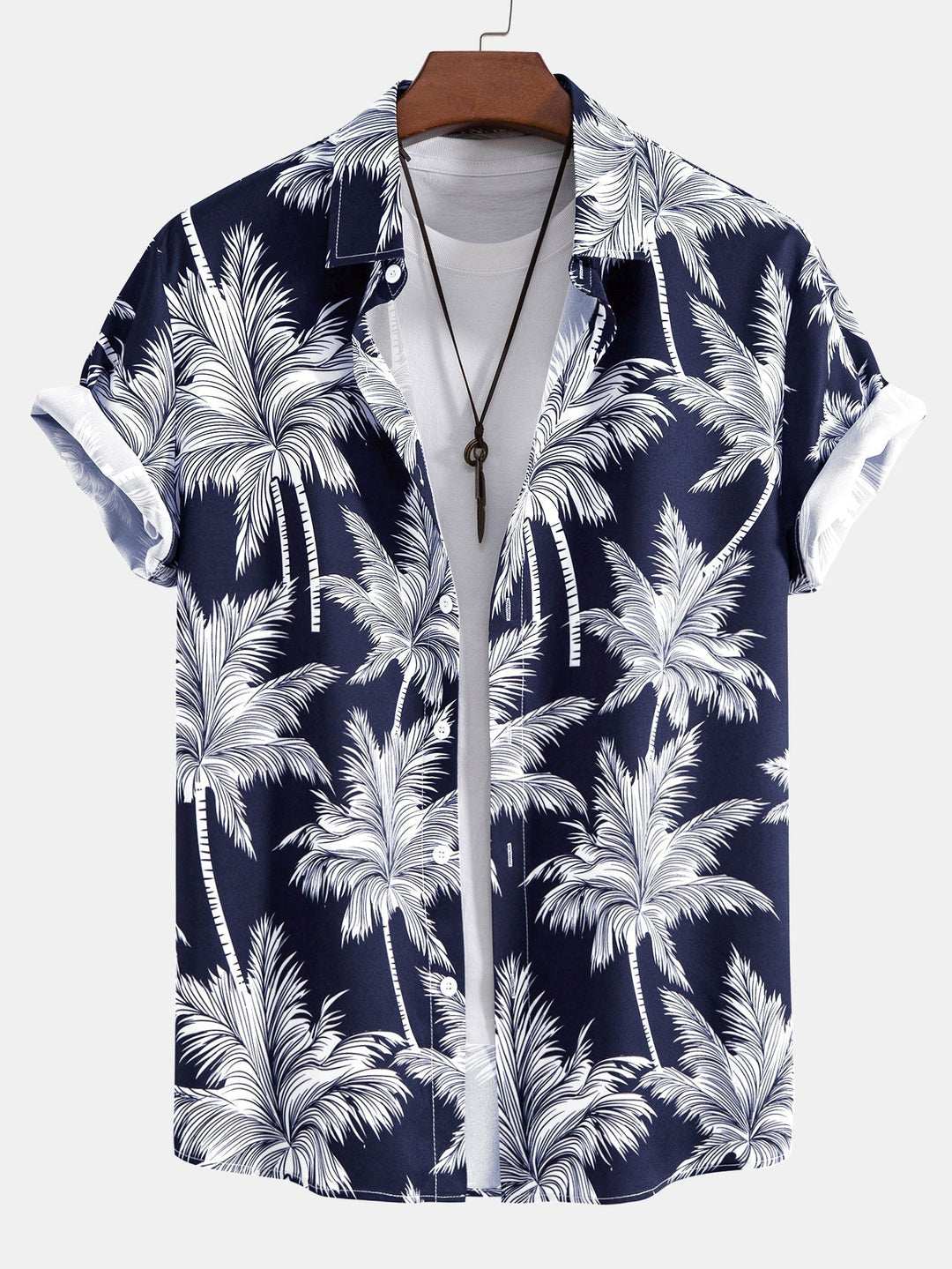 Palmboom print overhemd & zwemshort