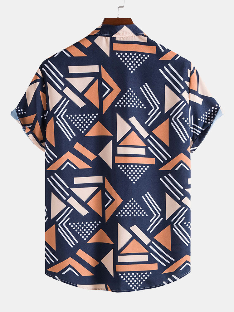 Shirt met geometrisch print & zwemshort