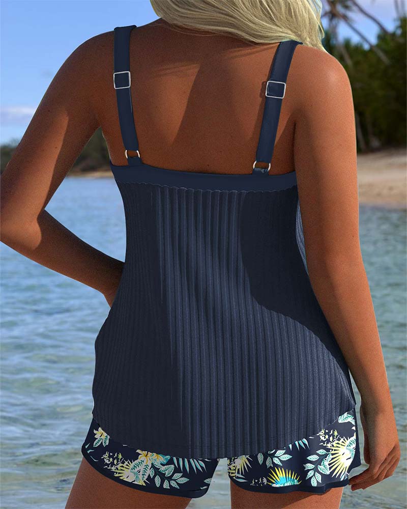ModeHuis® | Tankini Gestreept met Tweedelig Strandbroekje