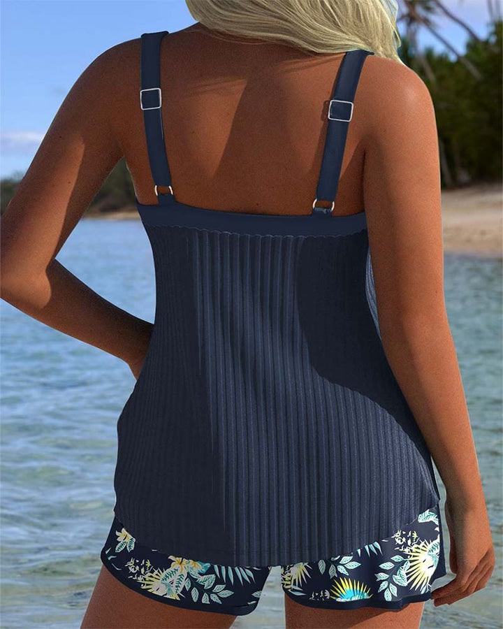 ModeHuis® | Tankini Gestreept met Tweedelig Strandbroekje