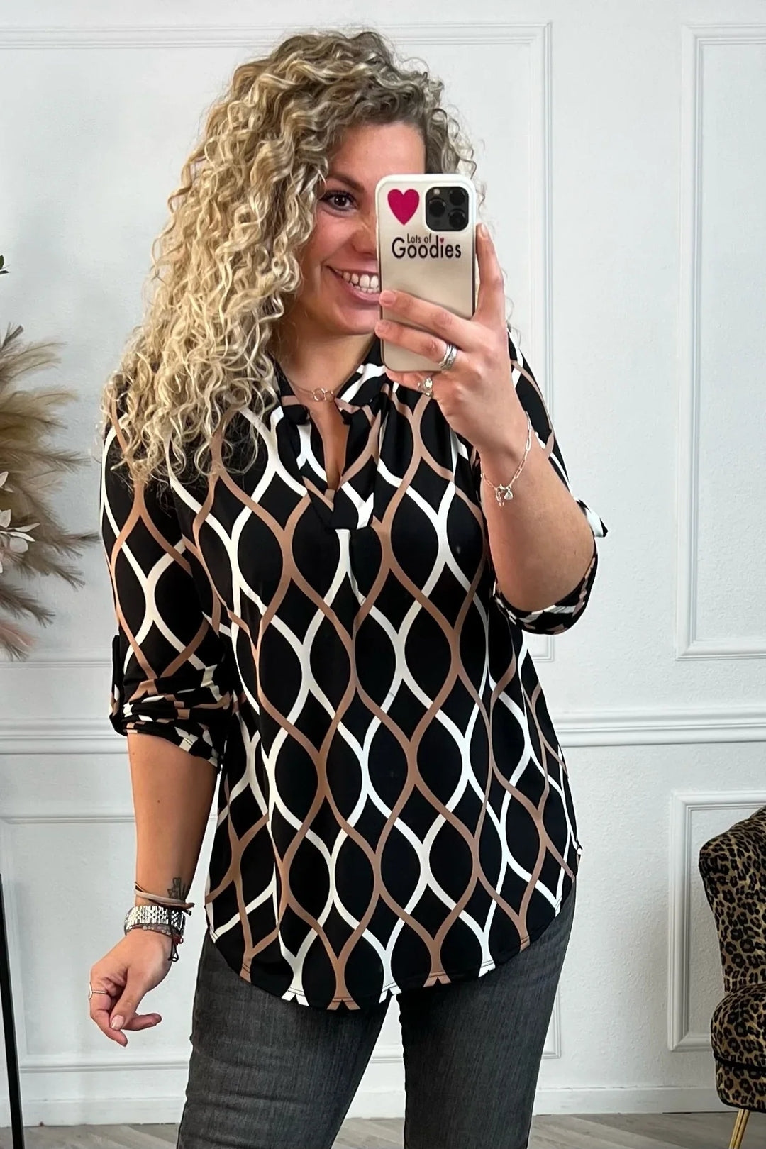 Emma - Casual grafische blouse