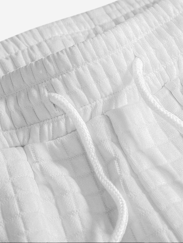 Lichte lounge shorts met wafelstructuur