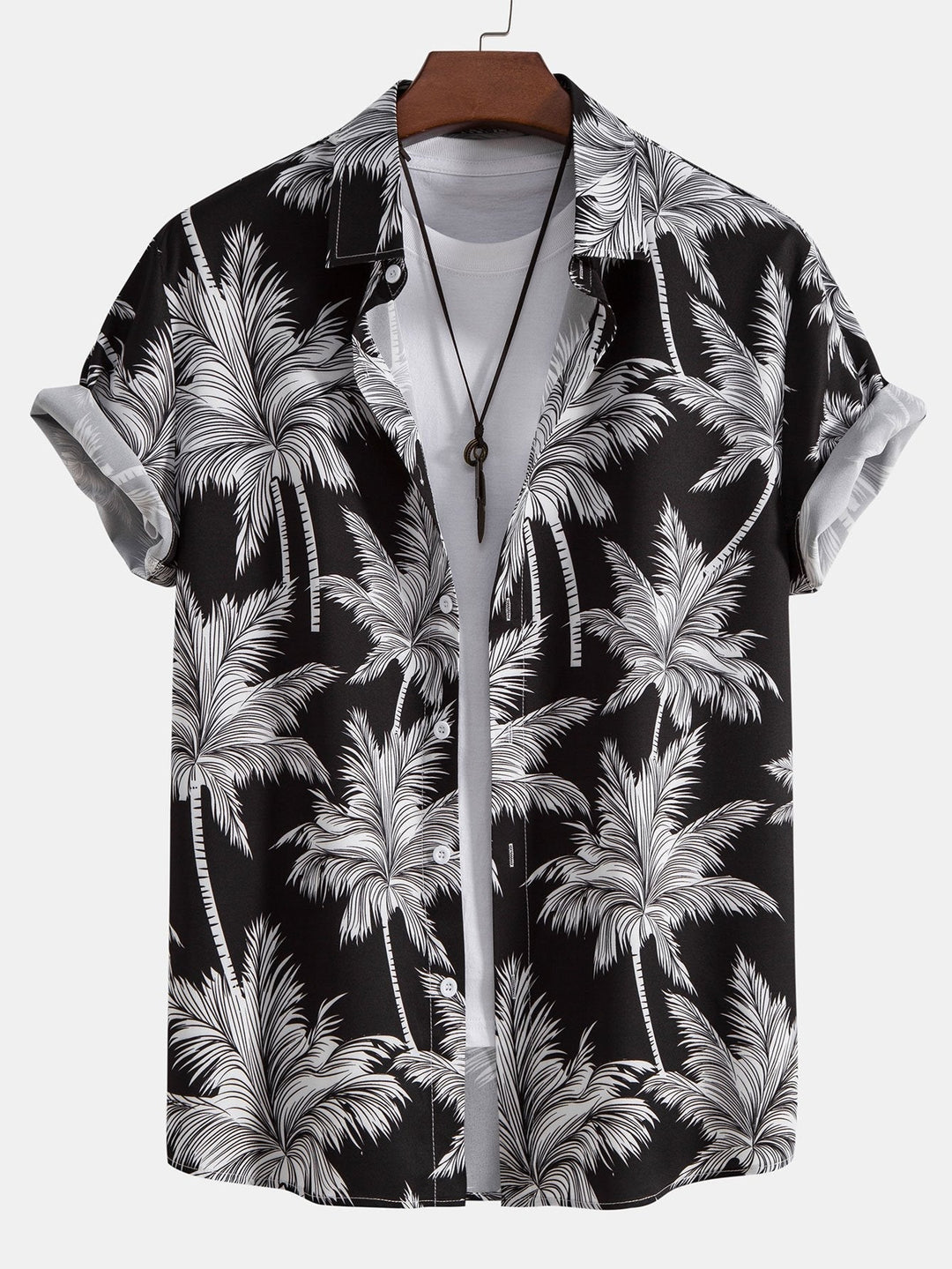 Palmboom print overhemd & zwemshort