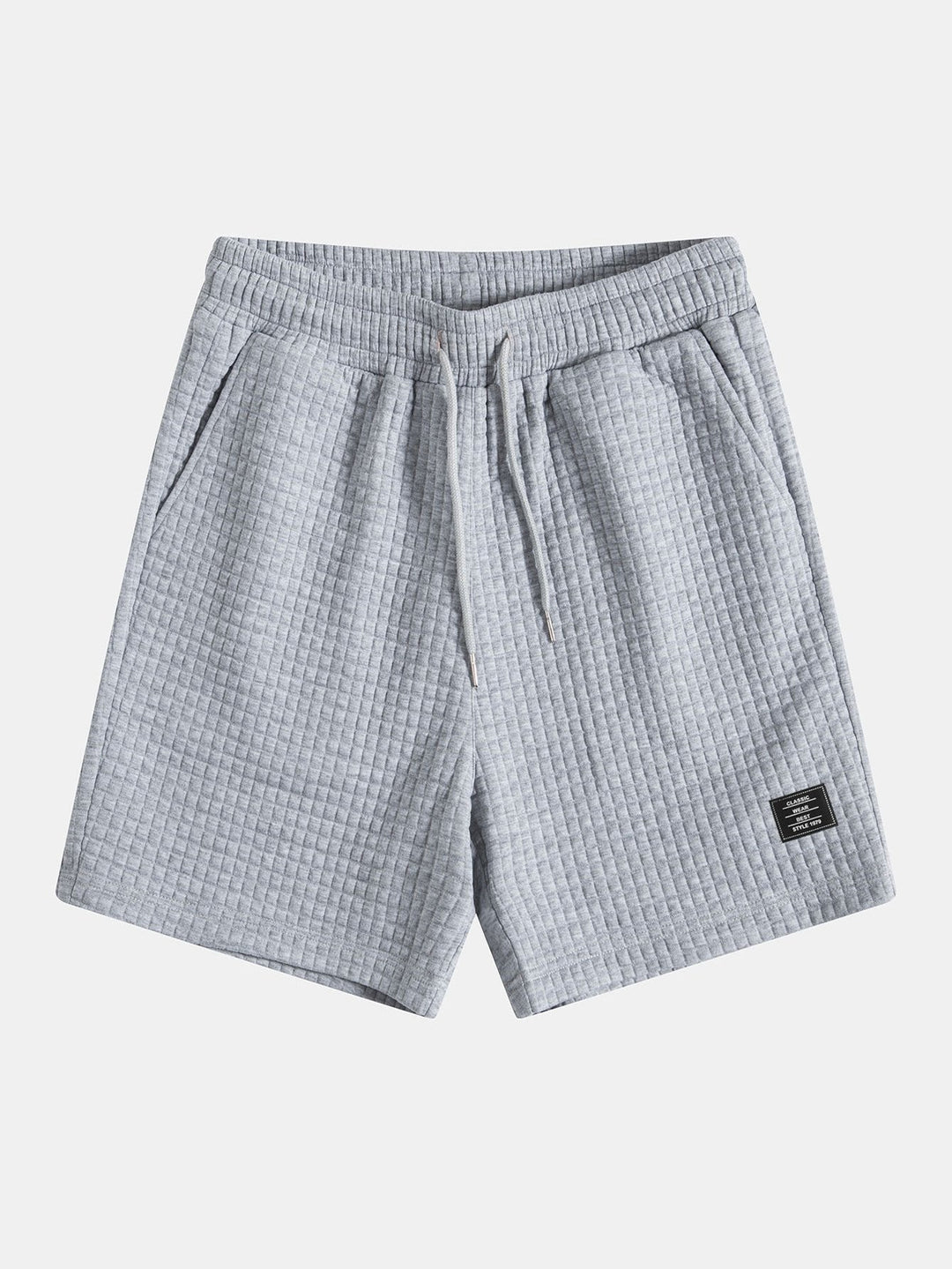 Lichte lounge shorts met wafelstructuur