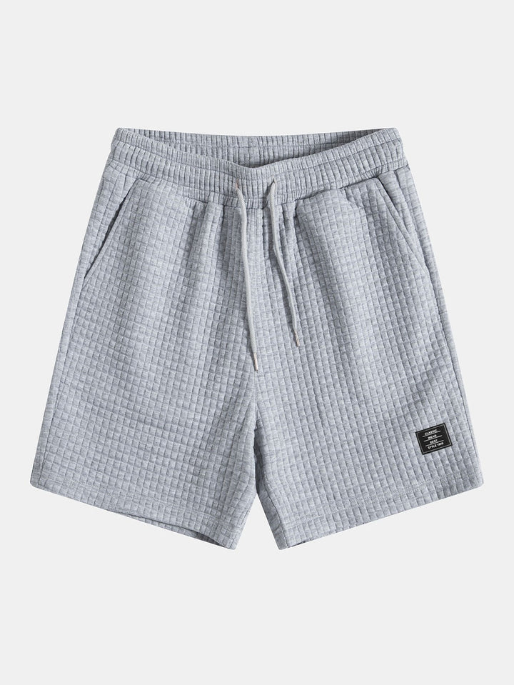 Lichte lounge shorts met wafelstructuur