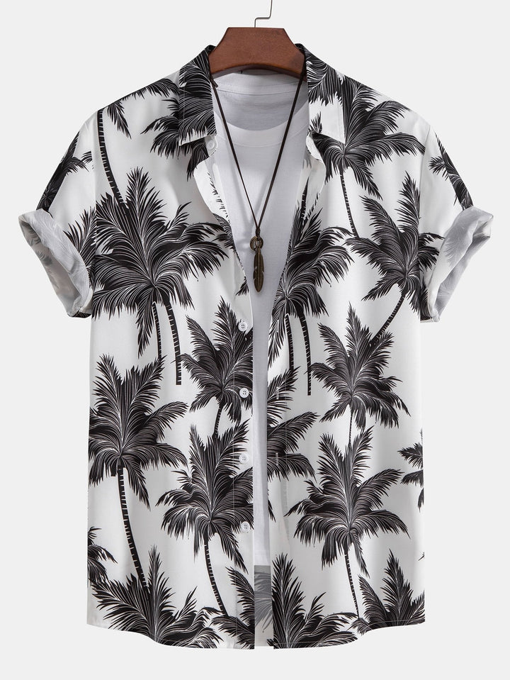 Palmboom print overhemd & zwemshort