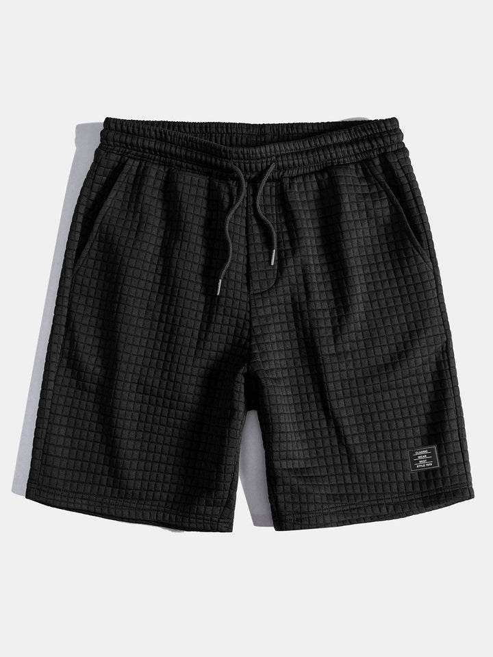 Lichte lounge shorts met wafelstructuur