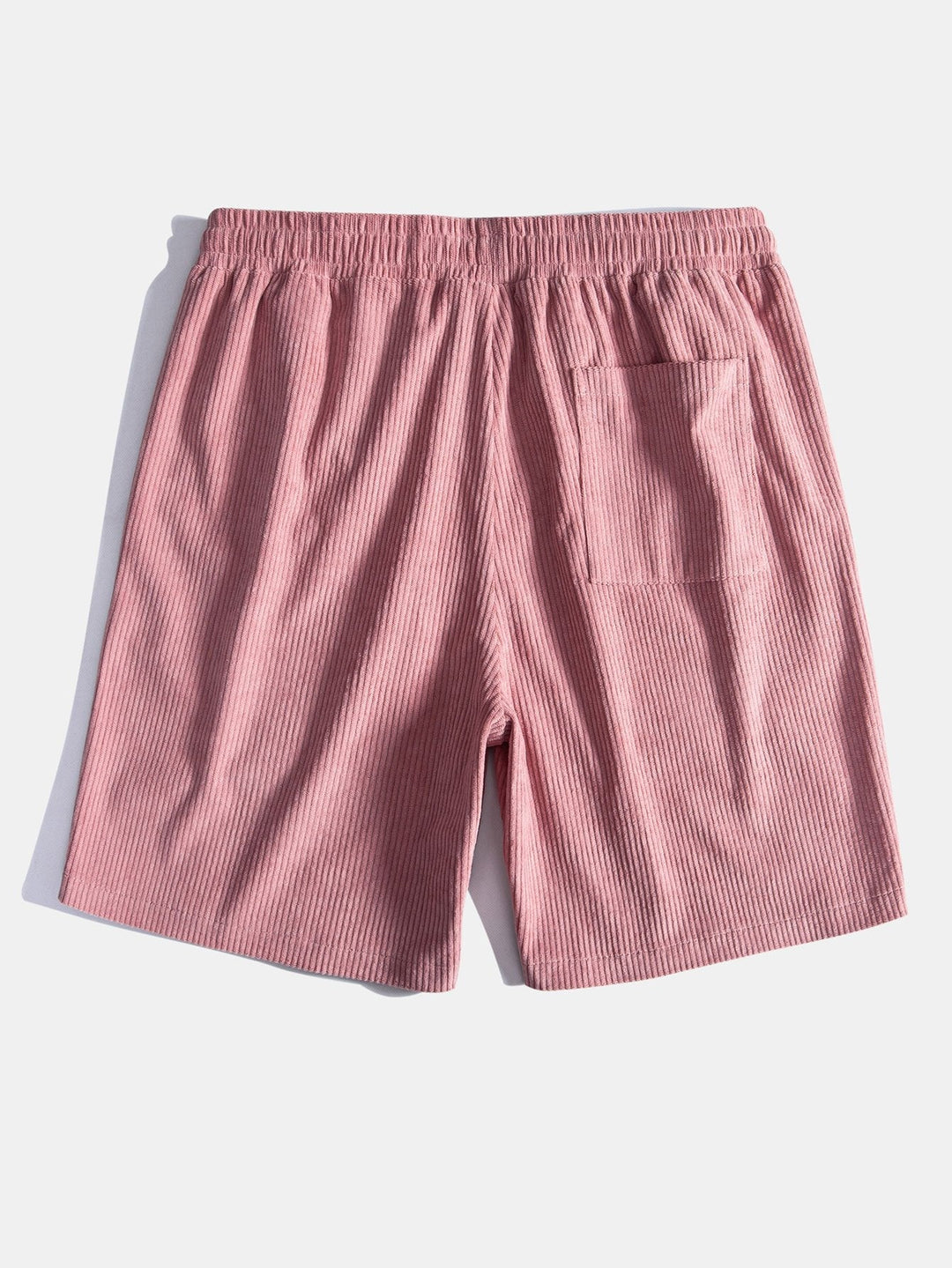 Ribfluweel shorts met elastische taille