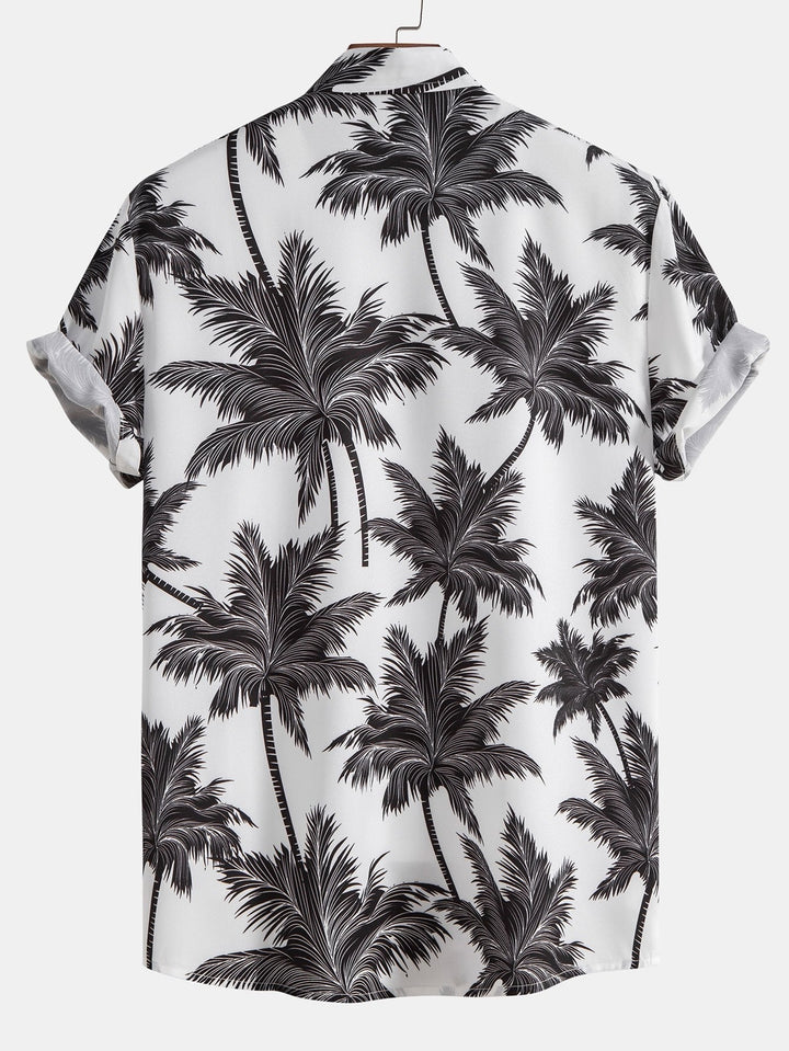 Palmboom print overhemd & zwemshort