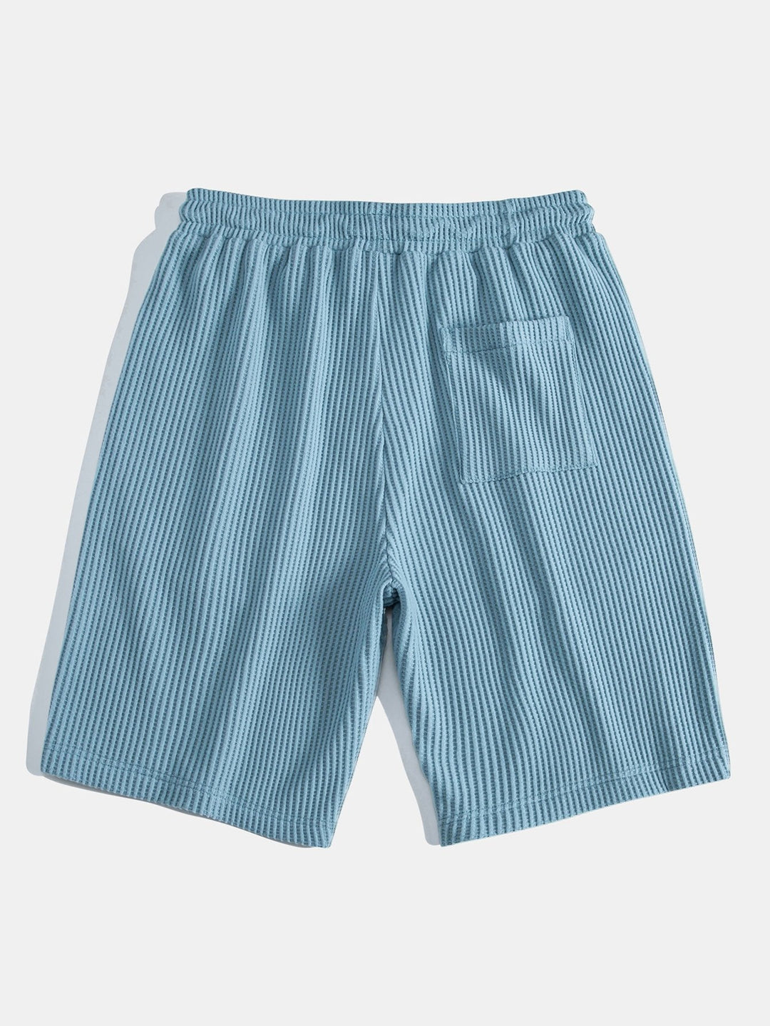 Gebreide wafelstructuur shorts met trekkoord