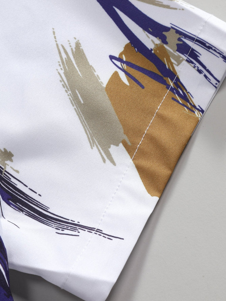 Overhemd & zwemshort met print