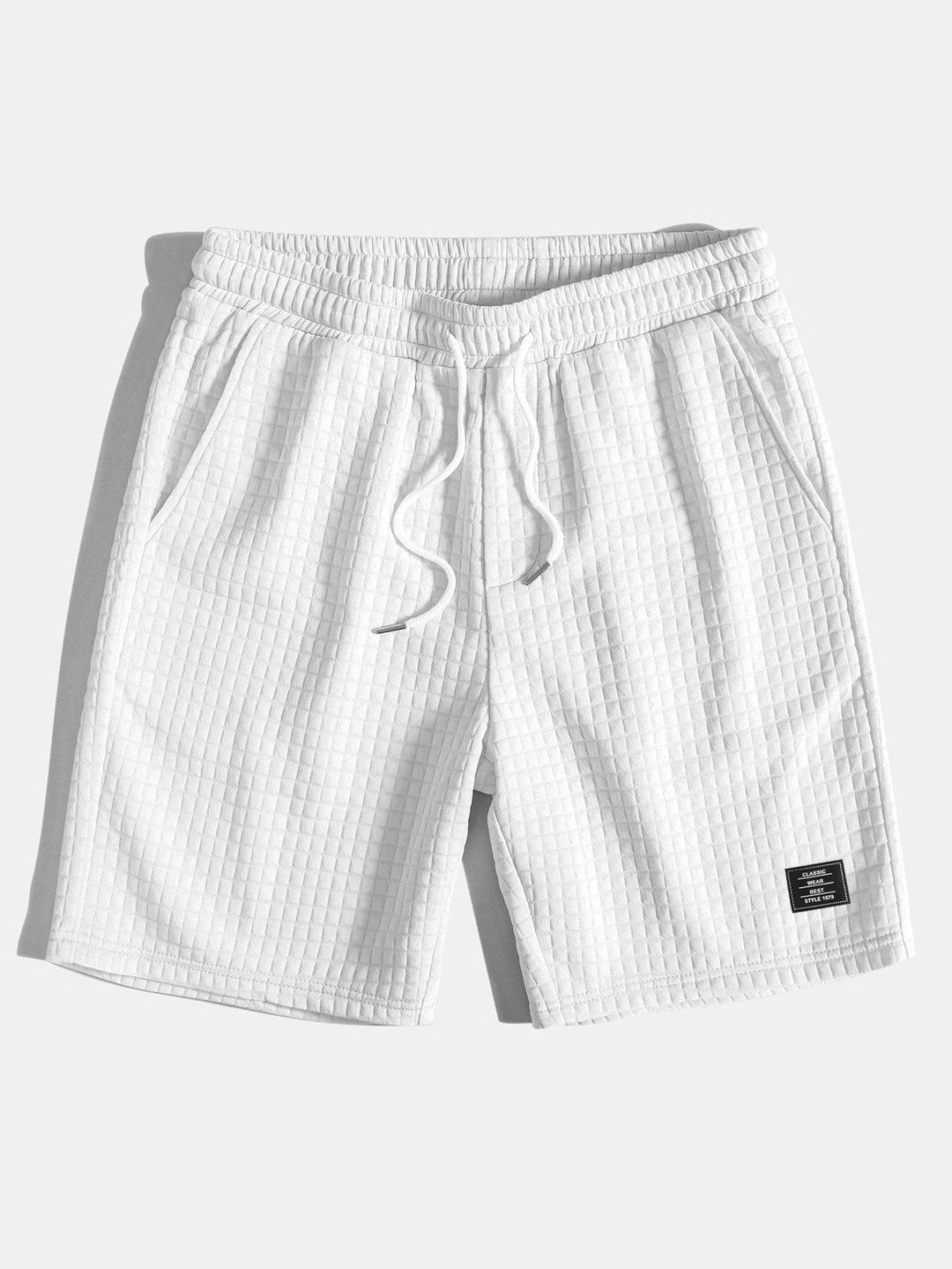 Lichte lounge shorts met wafelstructuur