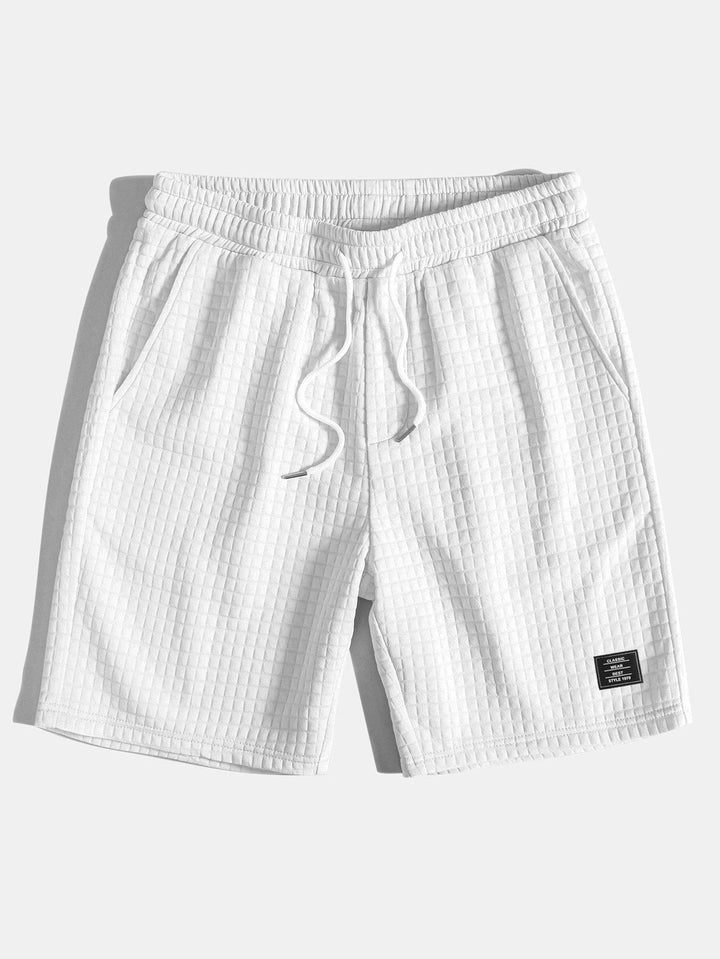 Lichte lounge shorts met wafelstructuur