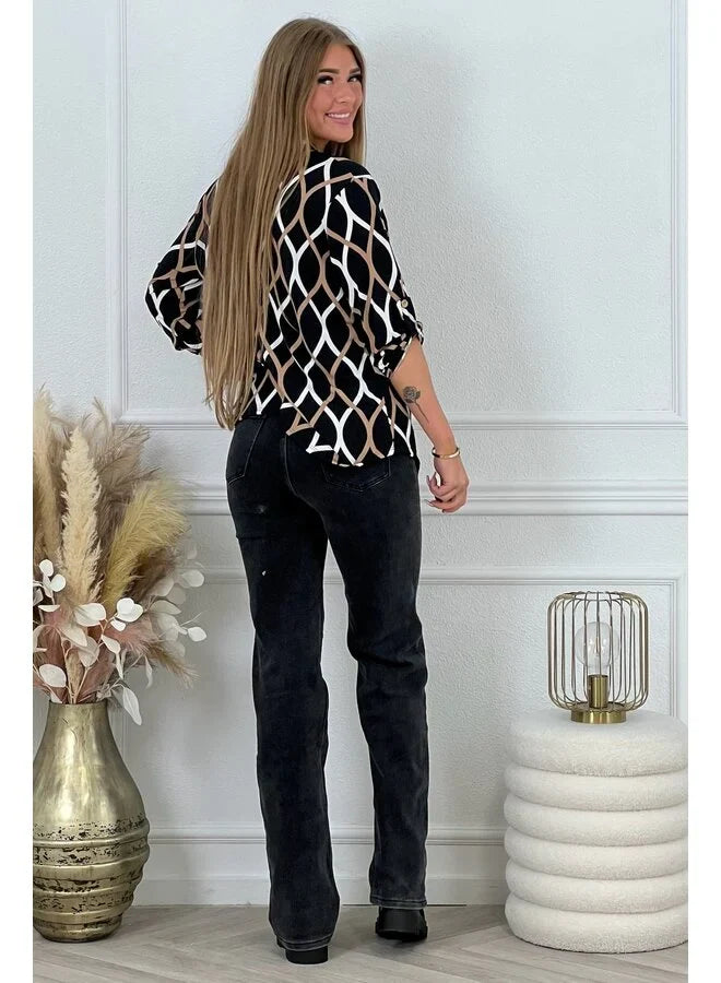 Emma - Casual grafische blouse