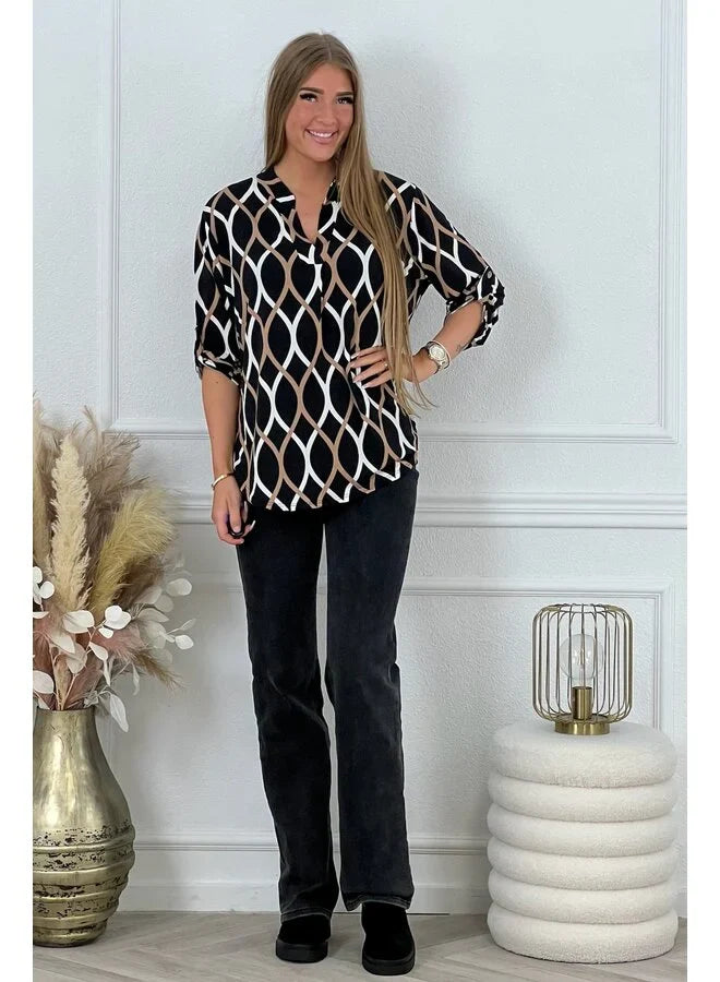 Emma - Casual grafische blouse