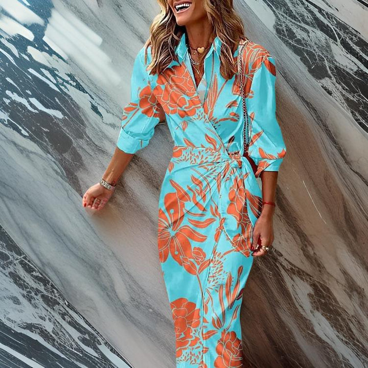 ModeHuis® | Jurk met Wikkelprint